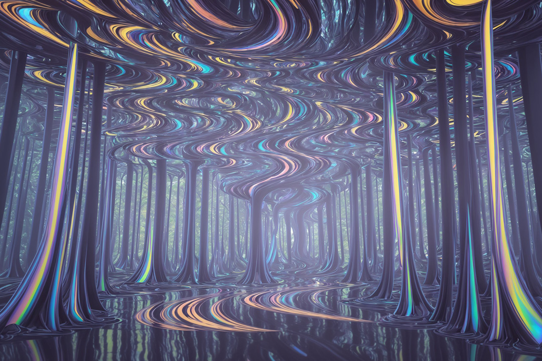 Retro gradient background with grain texture