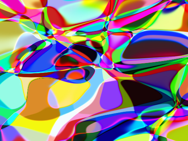 A kaleidoscope of psychedelic colors