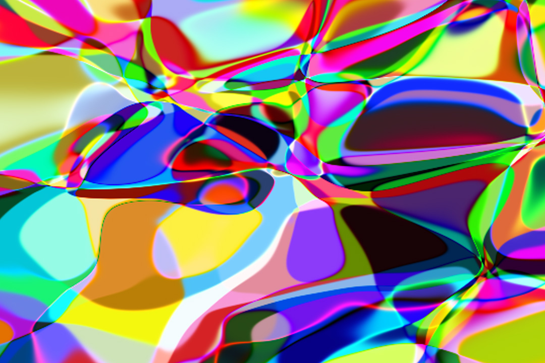 A kaleidoscope of psychedelic colors