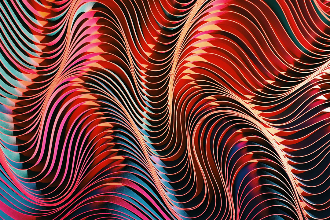 Colorful abstract wave-like pattern