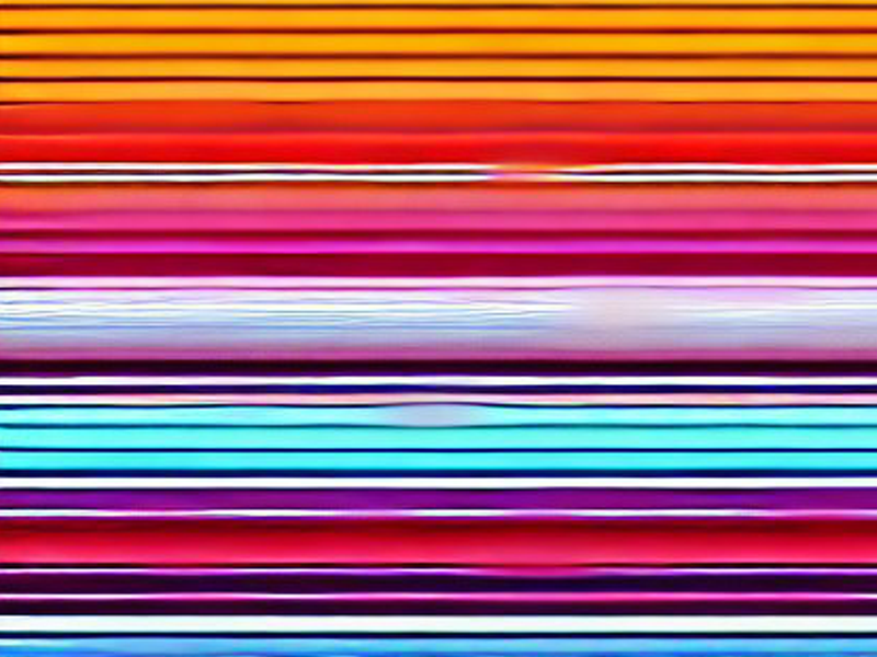Brightly colored horizontal lines representing a sonic landscape