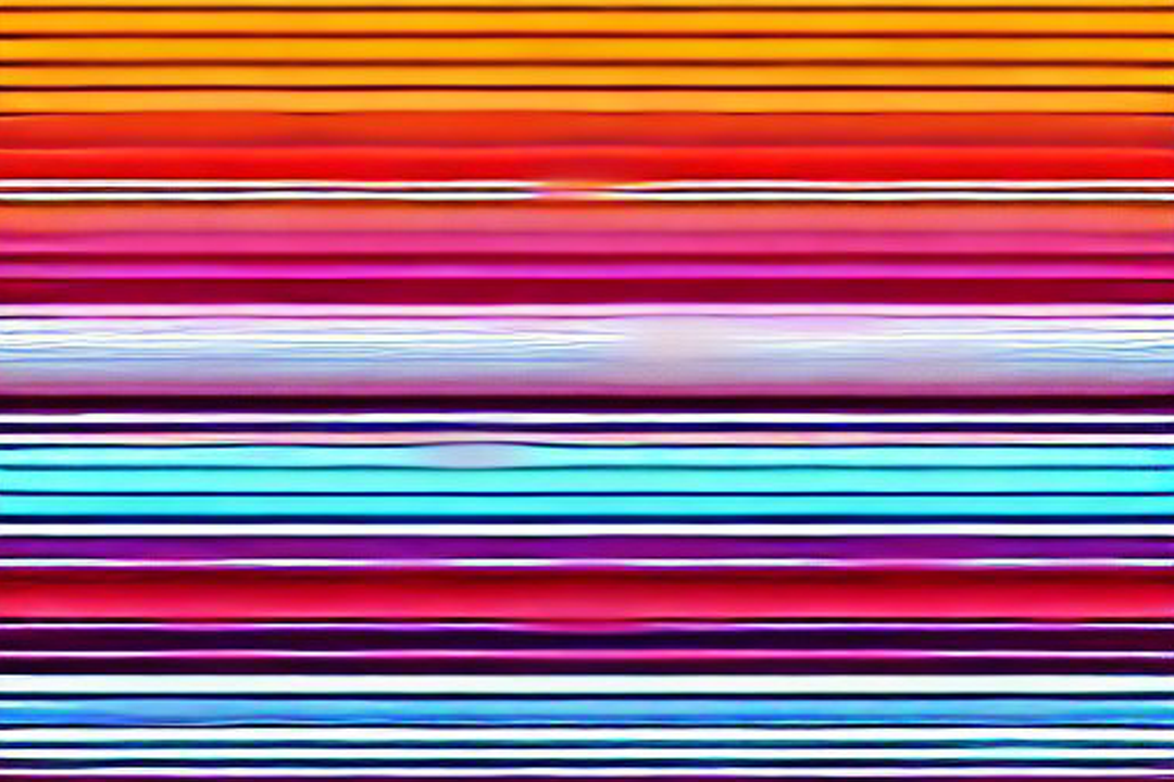 Brightly colored horizontal lines representing a sonic landscape